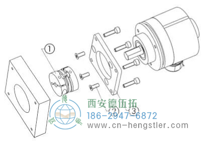直接利用編碼器法蘭端面的安裝孔，你來實現(xiàn)編碼器與安裝支架的固定。
